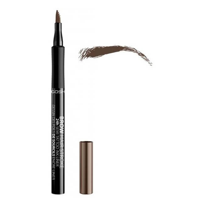 Pen met tattoo-effect 24H nr. 02 grijsbruin - Brow Hair Stroke GOSH