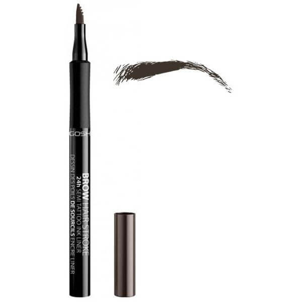 Pen met tattoo-effect 24H nr. 03 donkerbruin - Brow Hair Stroke GOSH Pen met tattoo-effect 24H nr. 03 donkerbruin - Brow Hair Stroke GOSH