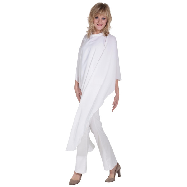 SIBEL Peignoir/Cape blanc fermeture crochet SIBEL Peignoir/Cape blanc fermeture crochet