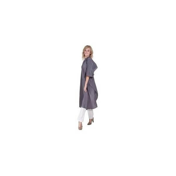Robe de chambre/Capa SIBEL cinzenta com fecho de gancho Robe de chambre/Capa SIBEL cinzenta com fecho de gancho
