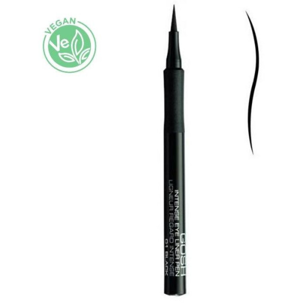 Eyeliner semipermanente n.º 01 Negro - Intense Eye Liner Pen de GOSH
