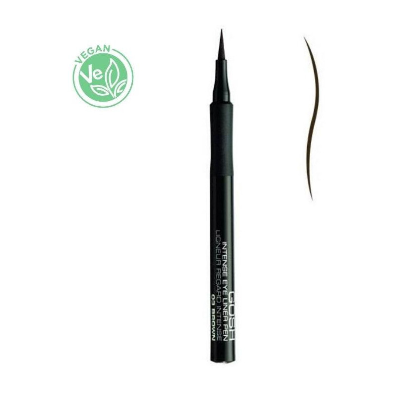 Eyeliner semipermanente n.º 03 Marrón - Intense Eye Liner Pen GOSH