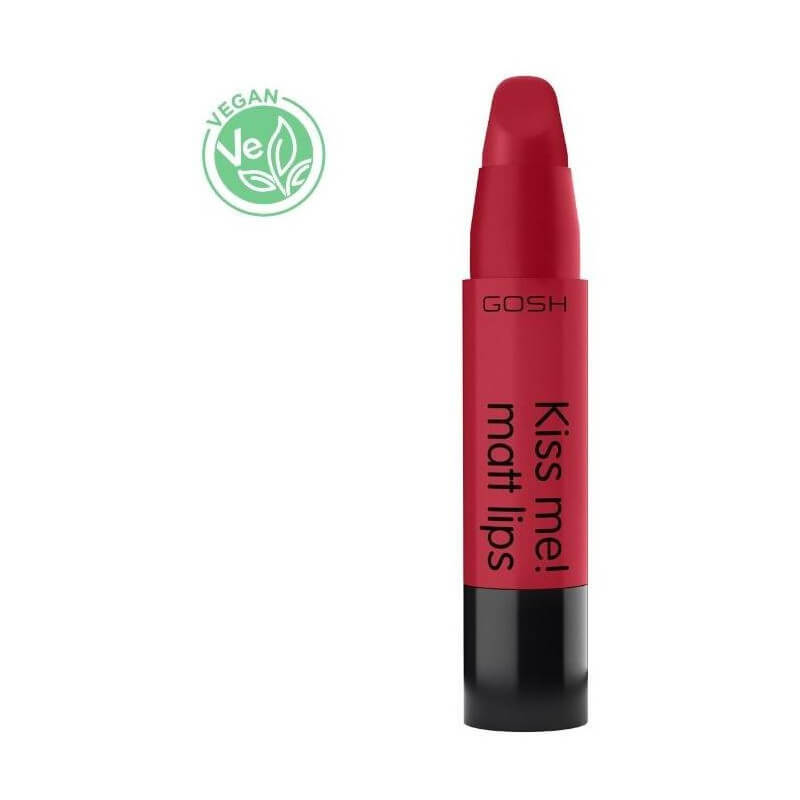 Matte cream lipstick in shade No. 07 Scarlet Kiss - Kiss Me! by GOSH.