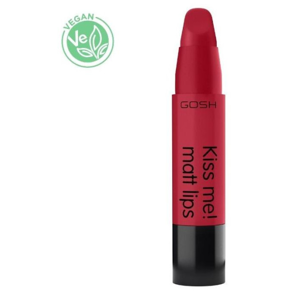 Matte cream lipstick in shade No. 07 Scarlet Kiss - Kiss Me! by GOSH.