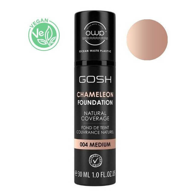 Base de maquilhagem camaleão nº 004 médio Base Camaleão GOSH 30ML