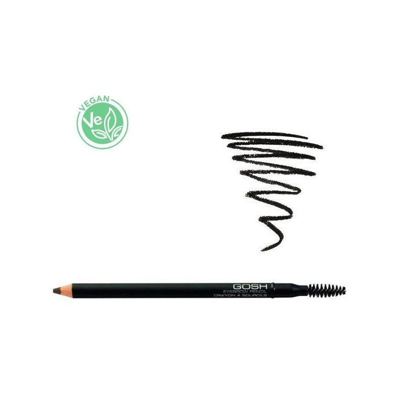 Crayon sourcils en poudre n°02 noir - Eyebrow Pencil GOSH