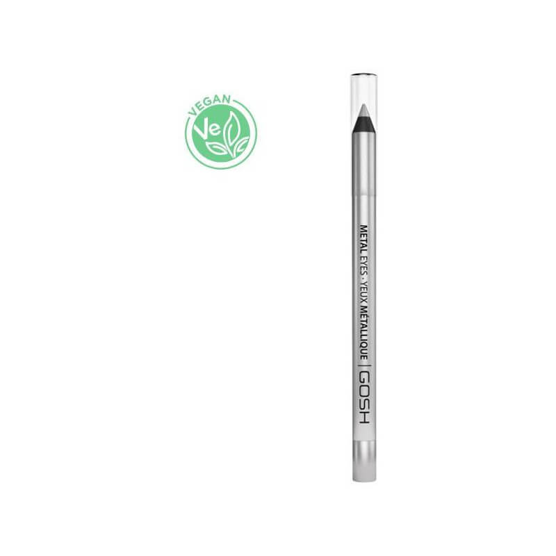 Eyeliner à prova d'água com efeito metálico nº 04 Silver Stone - Metal Eyes da GOSH.