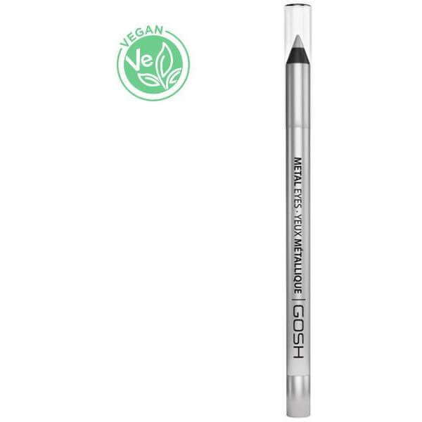 Eyeliner à prova d'água com efeito metálico nº 04 Silver Stone - Metal Eyes da GOSH. Eyeliner à prova d'água com efeito metálico nº 04 Silver Stone - Metal Eyes da GOSH.