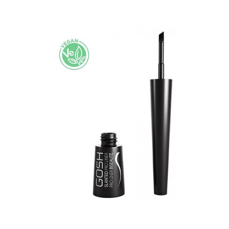 Eyeliner bisauté à prova d'água n°02 Preto matte - Slanted Pro Liner GOSH