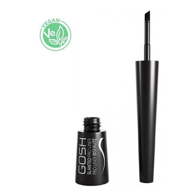 Eyeliner biselado resistente al agua n.º 02 Negro mate - Delineador Slanted Pro GOSH