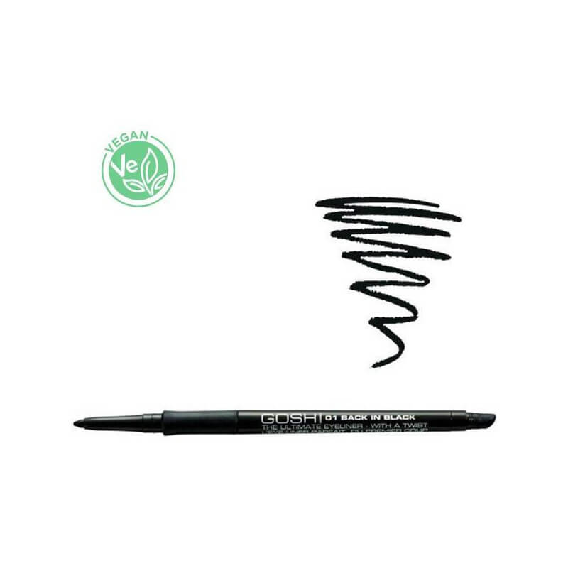 Eyeliner de precisão à prova d'água n°01 Preto - O Ultimate Eyeliner GOSH
