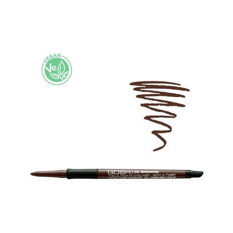 Eyeliner de precisión resistente al agua n.º 03 Brownie - El delineador definitivo GOSH