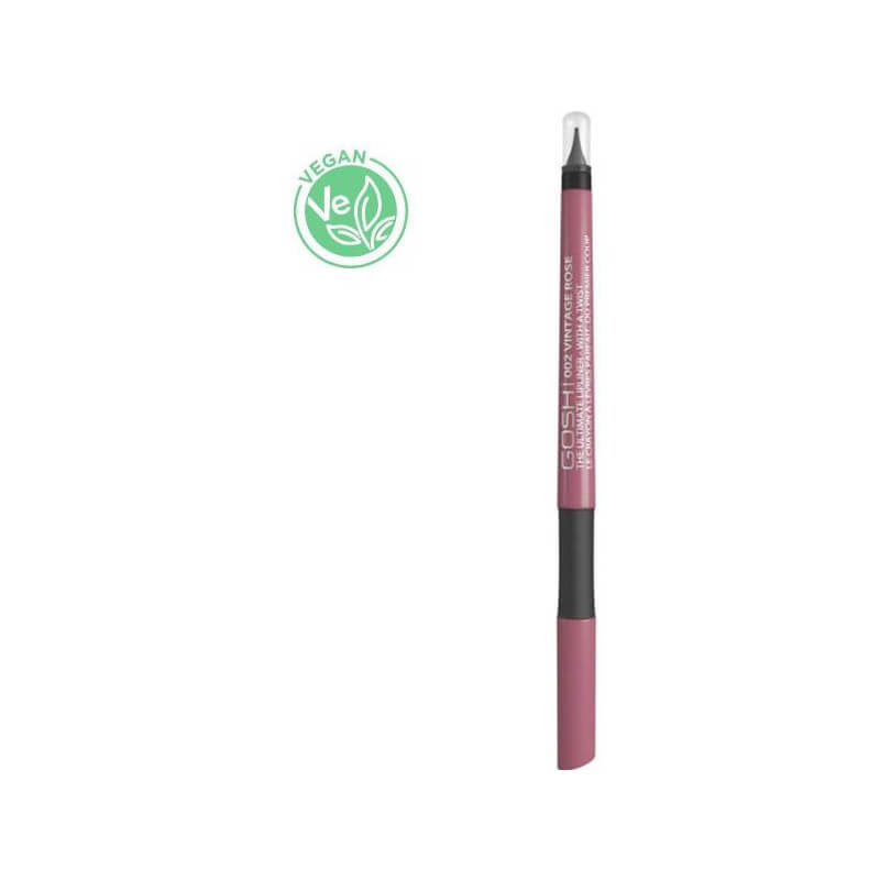 Lápis de lábios à prova d'água nº 02 Vintage Rose - O Lápis de lábios definitivo da GOSH