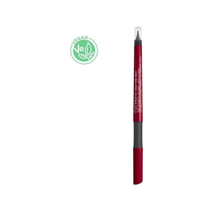 Lápiz labial resistente al agua n.º 04 The Red - El delineador de labios definitivo GOSH