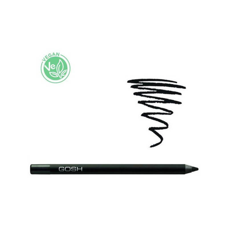 Delineador de ojos de alta cobertura resistente al agua n.°22 Negro carbón - Velvet Touch GOSH