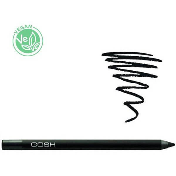 Delineador de ojos de alta cobertura resistente al agua n.°22 Negro carbón - Velvet Touch GOSH