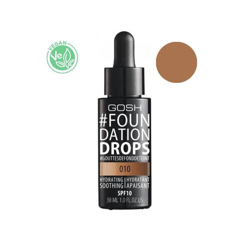 Base de maquilhagem nº010 Tan Foundation Drops GOSH 30ML