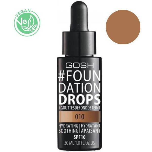 Base de maquilhagem nº010 Tan Foundation Drops GOSH 30ML