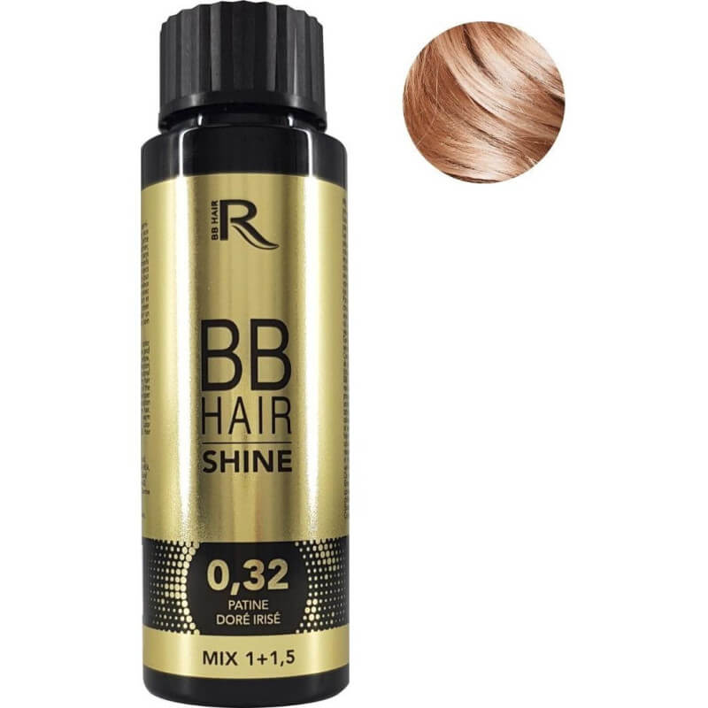 Tinta sem amônia Dourado Irisado 0.32 BBHair Shine GENERIK 60ML