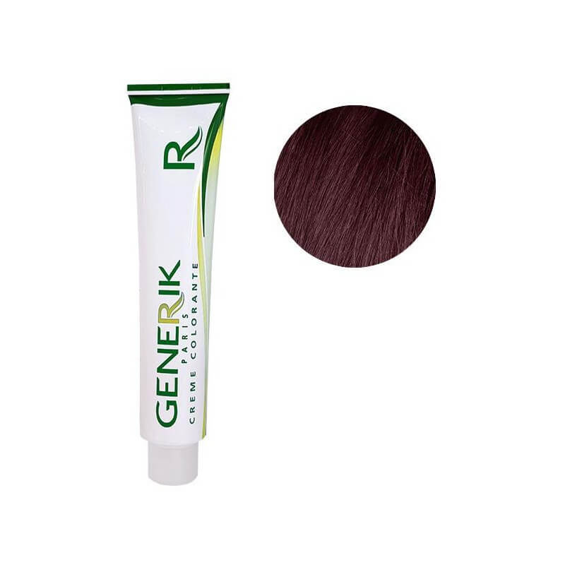 Generérik Coloration Sans amoniaque N ° 5.52 Chestnut Light Acajou Red Irisé 100 ML