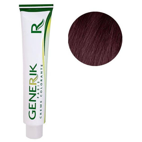 Generérik Coloration Sans amoniaque N ° 5.52 Chestnut Light Acajou Red Irisé 100 ML