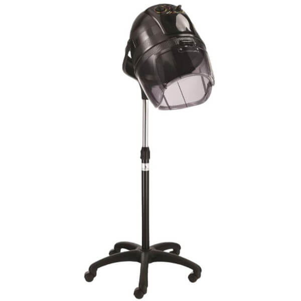 Casco profesional de secado con soporte negro Record 1200