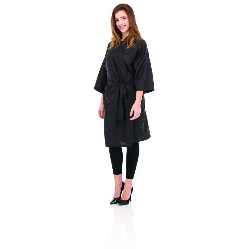 Kimono professionnel noir en PVC 
