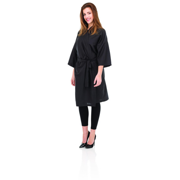 Professional black PVC kimono