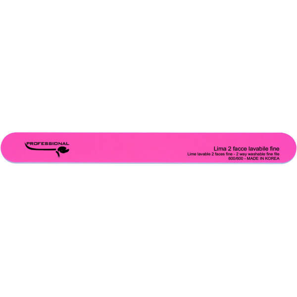 Dubbelzijdige wasbare roze schuurspons - fijne korrels 600/601 Dubbelzijdige wasbare roze schuurspons - fijne korrels 600/601