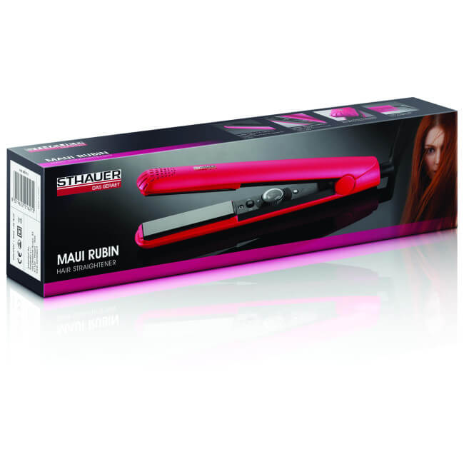 Ceramic hair straightener Ruben red STHAUER