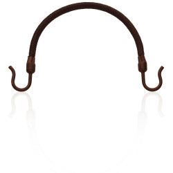Brown elastic bands with hooks x4 Capacity: 4 elastic bands