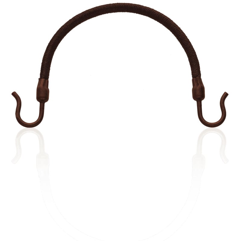 Brown elastic bands with hooks x4 Capacity: 4 elastic bands