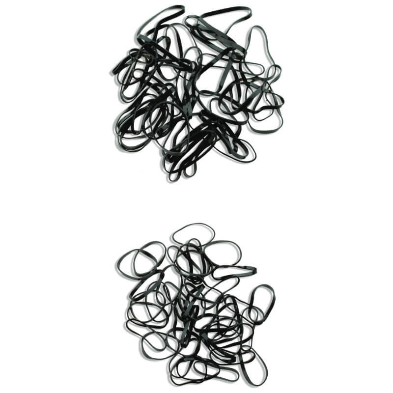 Zwarte rubberen band klein formaat x40