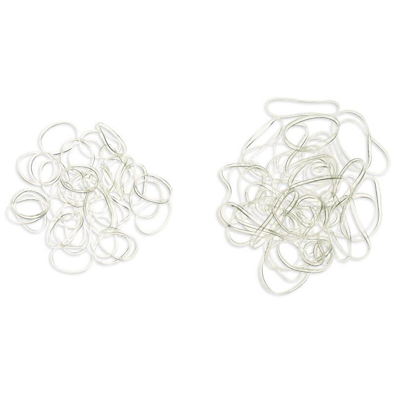 Transparante rubberen bandjes klein formaat x40
