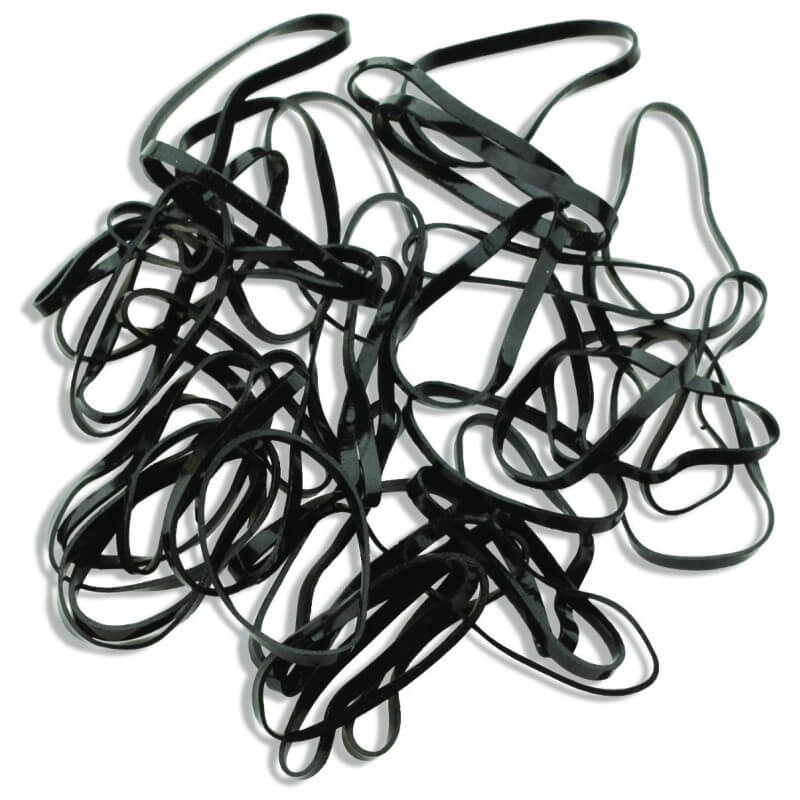Zwarte rubberen band groot formaat x40