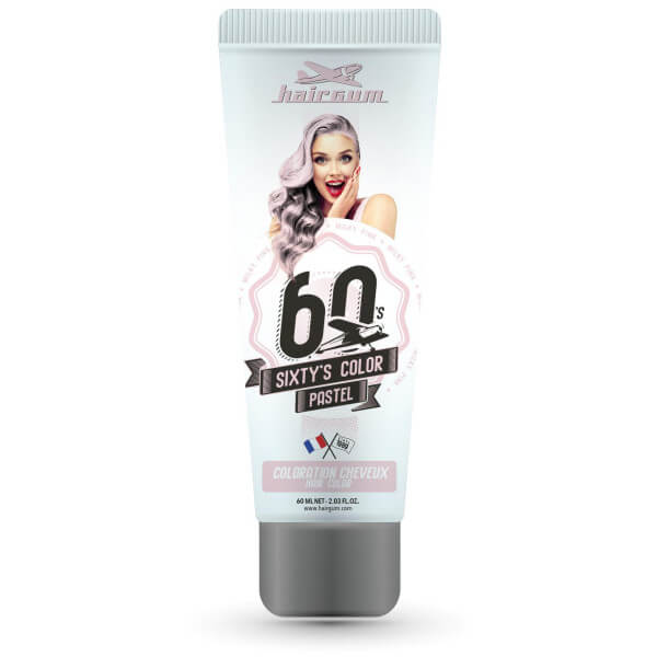 Semi-permanente crèmekleuring Sixty's Color - Pastelroze HAIRGUM 60ML Semi-permanente crèmekleuring Sixty's Color - Pastelroze HAIRGUM 60ML