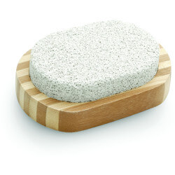 Piedra pómez ovalada con soporte