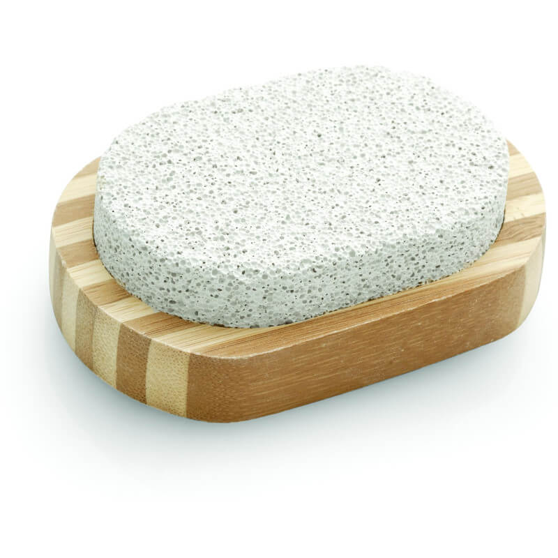 Pedra-pomes oval com suporte