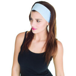Faixa de cabelo de algodão azul