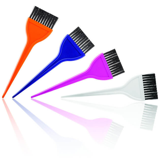 Orange hair coloring brush