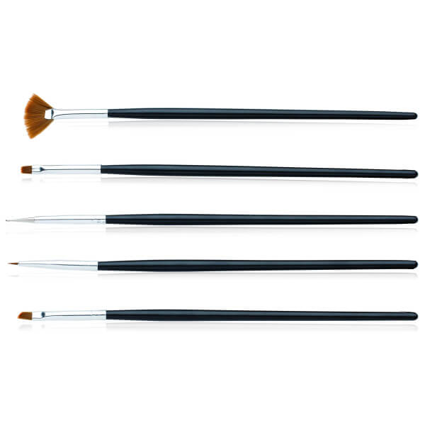 Kit of 5 nail art brushes