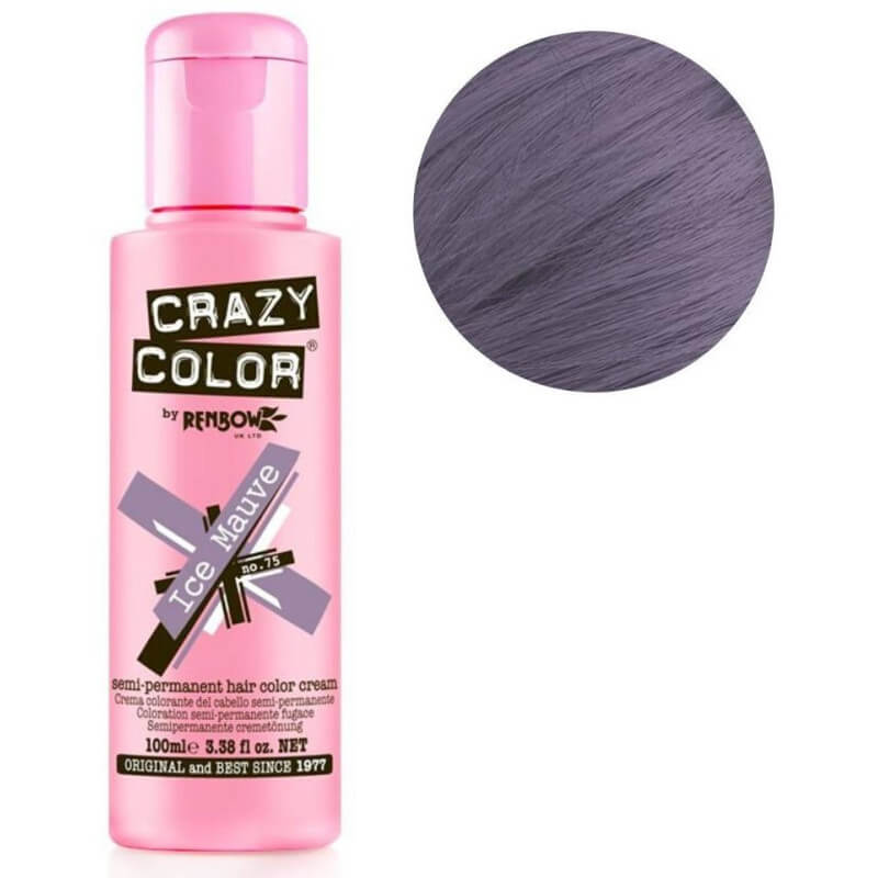 Coloración semi-permanente n.º 75 Ice Mauve CRAZY COLOR de 100 ml.