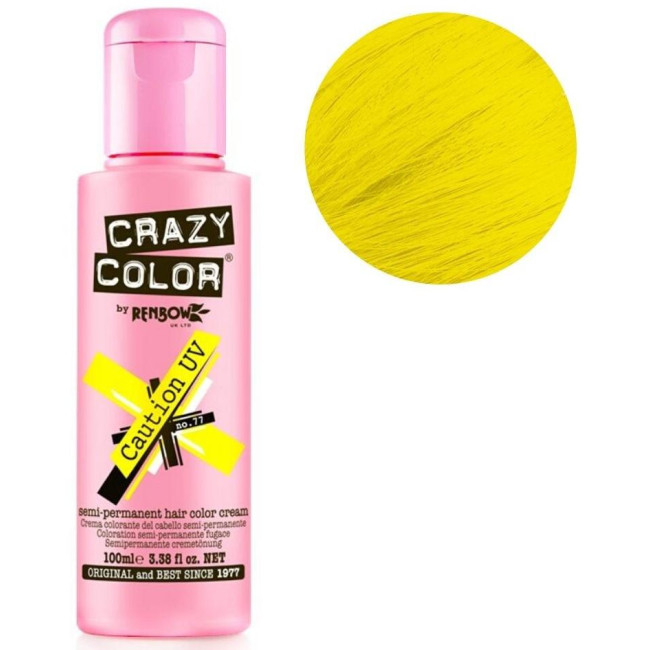 Coloration semi-permanente jaune Neo Caution CRAZY COLOR 100ML