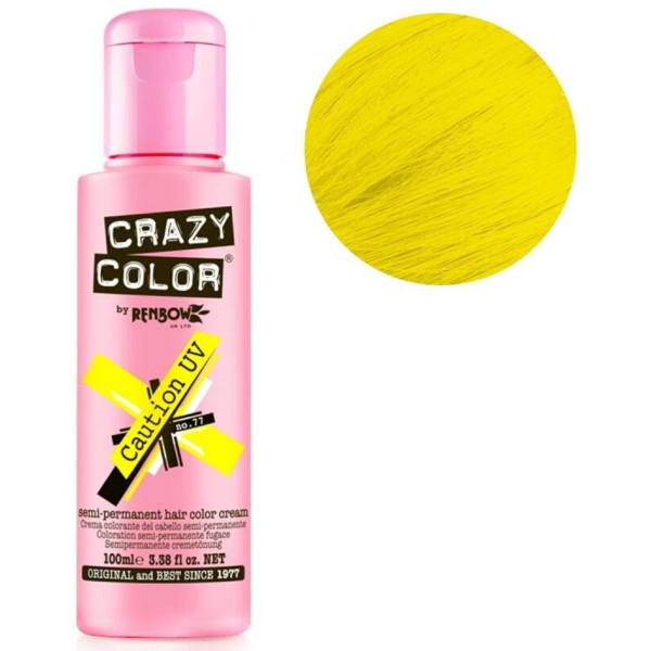 Coloration semi-permanente jaune Neo Caution CRAZY COLOR 100ML