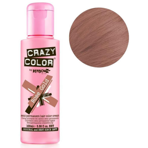 Semi-permanente haarkleuring nr. 73 Rose Gold CRAZY COLOR 100ML Semi-permanente haarkleuring nr. 73 Rose Gold CRAZY COLOR 100ML