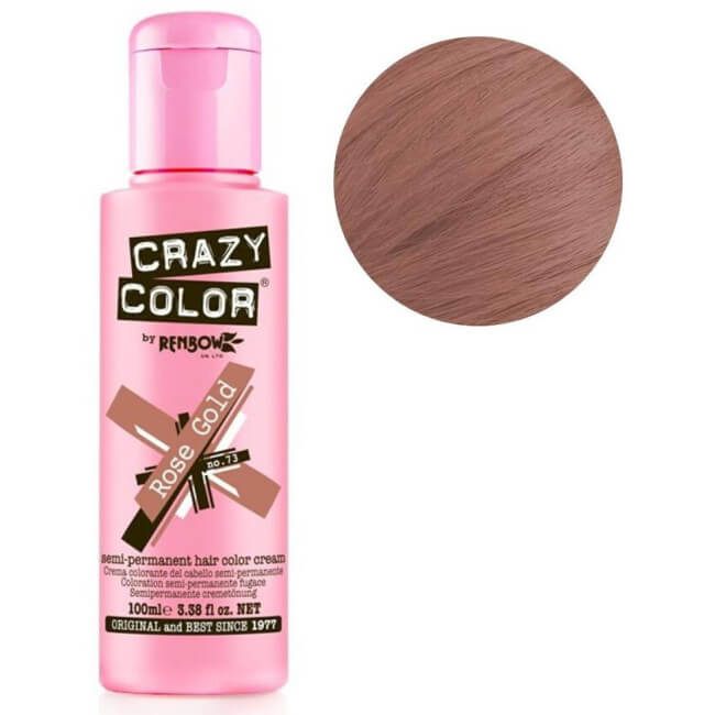 Semi-permanente haarkleuring nr. 73 Rose Gold CRAZY COLOR 100ML