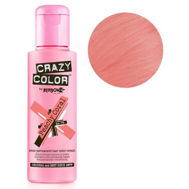 Coloration semi-permanente Rose peachy Coral CRAZY COLOR 100ML