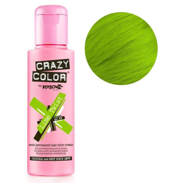 Semi-permanente Haarfärbung Lime Twist CRAZY COLOR 100ML