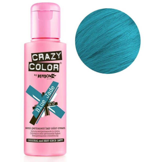 Colorazione semi-permanente Blue Jade CRAZY COLOR da 100 ml.