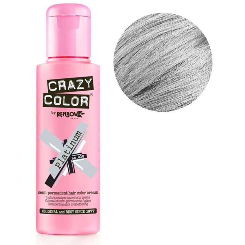 Semi-permanent Platinum CRAZY COLOR 100ML hair dye